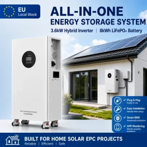 3.6kW 8kWh All in One Energy Storage System LiFePO4 Home Solar Battery ESS Off Grid Hybrid Inverter With Battery