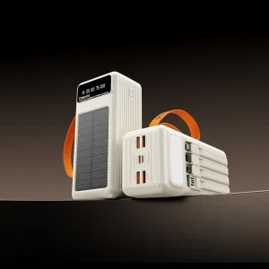 30000mah High Solar Power Bank Waterproof Fast Charging Station Built in Cables Mini Usb for Cell Phones Solar Powerbank Charger