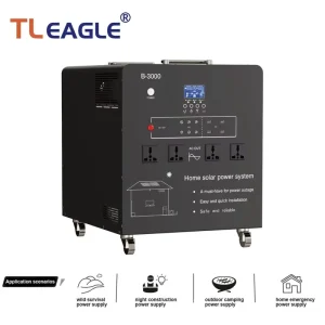 3000W Portable Solar Generator 24V100AH Power Station Mobile Power Bank for Outdoor