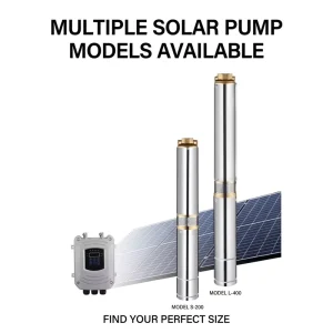 300W 10KW Stainless Steel (MPPT Controlled) 1 200m³ h Flow Max 500m Deep Well Solar Pump for Rural Supply