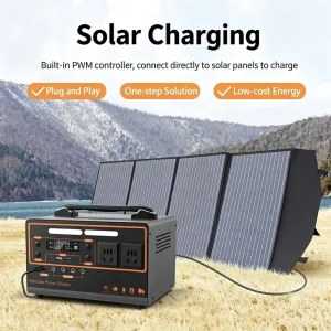 300W 240Wh Solar Generator with Integrated Ergonomic Handle and Bluetooth App Monitoring