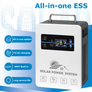 300W 500W 1000W Solar Lithium Battery Generator Pure Sine Wave Inverter USB Type C Ports Portable Power Backup for Mobile Laptop