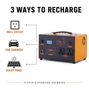 300W Portable Power Station 360Wh Solar Generator with Foldable Panel for Glamping Beach Trip Music Festival Camping BBQ