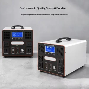 300W Portable Power Station Pure Sine Wave Solar Generator AC DC USB Type C Outputs LiFePO4 Battery Jump Starter Outdoor Camping