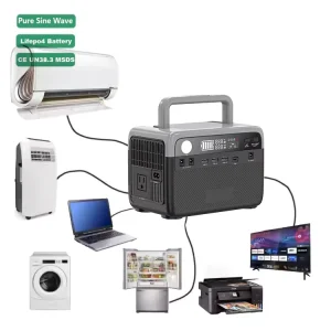 300W Pure Sine Wave Small LiFePO4 Emergency Portable Solar Generator Power Station for Camping