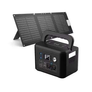 300W Solar Portable Power Station Generator with MPPT Controller Car and Solar Panel Compatible Flashlight Pure Sine Wave