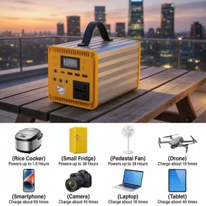 300Wh LiFePO4 Portable Power Station Solar Generator Pure Sine Wave MPPT Jump Starter Fast Charging