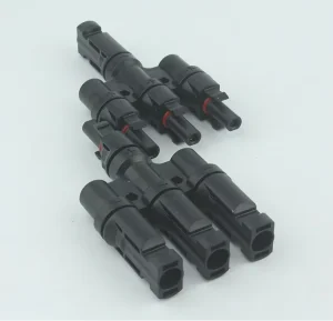 30A 1000V MC T4 T型太阳能连接器 3对1 IP67防水太阳能电池板电缆连接器 太阳能连接器工厂