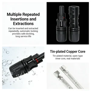 30A MC.4 Solar Connector Weatherproof PV Male Female Cable Connector