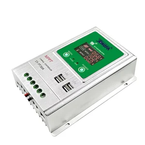 30A MPPT Solar Charge Controller 12V 24V with 4 USB Ports, Blue