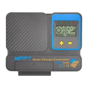 30A MPPT Solar Charge Controller for 12V/24V Systems with LCD Regulator for Solar Panels and Battery Systems