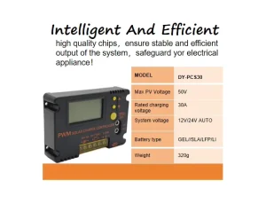 30A PWM MPPT Charge Controller for Home Solar Energy System Lighting Controller