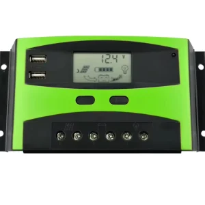 30A PWM Solar Charge Controller 12V 24V USB Port LCD