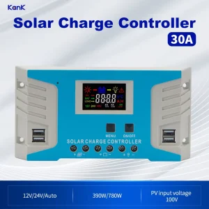 30A Solar Charge Controller 12V 24V Solar Controller with Battery Protection Function