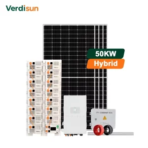 30KW 40KW 50KW 60KW 80KW Complete Solar Energy System Solar Panels MPPT Hybrid Inverter Lithium Batteries Ground