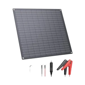 30W 12V Flexible Solar Battery Charger IP68 Waterproof Trickle Charging Panel Built in Controller for Car RV Boat