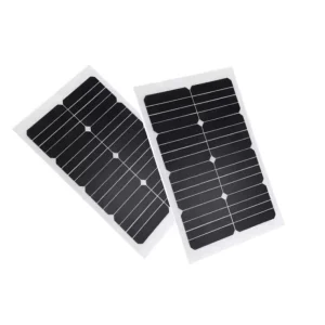 30W 14V SunPower Cells Flexible Solar Panel with IP67 Junction Box for Portable DIY Solar Power Applications