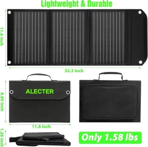 30W Foldable Solar Panel USB DC Type-C 10 Connectors Solar Charger for Power Station Laptop RV Camping