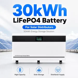 30kWh 51.2V 600Ah LiFePO4 Floor Standing Solar Battery 200A Home Energy Storage System