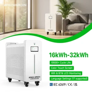 30kWh LiFePO4 Solar Battery Storage System 51.2V 314Ah 10000 Cycles Smart BMS Hybrid Grid Home Use Movable