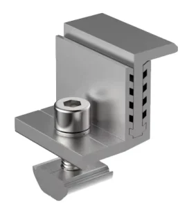 30mm 50mm Aluminum Adjustable Solar End Clamp System of Solar PV Dead End Rail Clamp