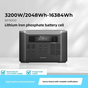 3200W Outdoor LiFePO4 Solar-powered 2 kWh Mobile Power Bank Portable Power Station with Pure Sine Wave AC Output