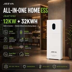 32kWh 12kW Floor Standing Energy Storage System with Dual MPPT Solar Input Factory