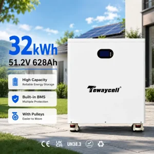 32kWh 30kWh Home Energy Storage Battery 51.2V 628Ah LiFePO4 Battery Pack for Residential Solar System
