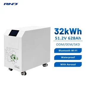 32kWh 51.2V 628Ah LiFePO4 Battery Pack for Hybrid Grid Residential Solar Energy Storage Home ESS System with CAN Communication