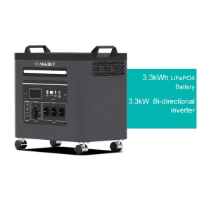 3300W 3kWh LiFePO4 Battery Hybrid Solar Generator All-in-One Portable Power Station IP54 Protection CAN 10-Year