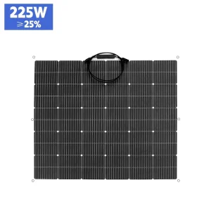 34V 225W Lightweight Flexible Monocrystalline Solar Panel CE IEC TUV FCC Certified
