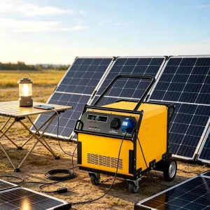 3500W Portable Solar Generator Energy Storage Power Station with Multiple Outputs for Home and Outdoor Use
