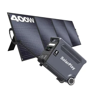 3840Wh 3600W Solar Generator LiFePO4 Battery 400W Solar Panel MPPT Pure Sine Wave Car Compatible Home Camping Use