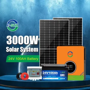 3KW Solar Energy Storage System 3KWH Off Grid Hybrid Power Complete Kits Home with Battery Solar Panels