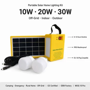 3W 10W 20W Portable Solar Home Light Kit Off-Grid LED Light System with Battery Camping Emergency Rural Use EU US Plug OEM