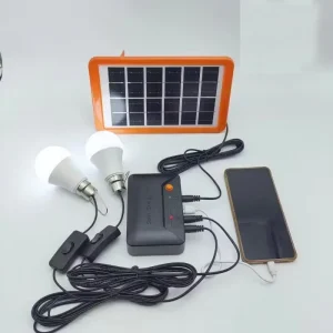 3W Solar Panels Two Hanging Bulb Mobile Phone Charger Portable Home Lighting Kit Solar Energy Systems Small Solar LED Light Kit