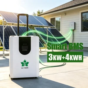 3kW 4kWh Wheeled Solar Power Station Pure Sine Wave Inverter Built in MPPT for RV Emergency Home Backup