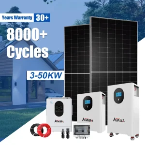 多合一离网太阳能系统 3kW 5kW 10kW 20kW 30kW 太阳能电池板套件，带磷酸铁锂电池，适合家庭使用