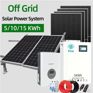 3kW Off Grid Solar Power System Low Voltage Technology Home Use Monocrystalline 580W Lithium Battery Complete Kit