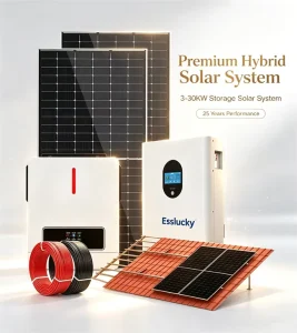 全套多晶硅混合太阳能系统 3kw 5kw 10kw 离网/并网家用锂电池