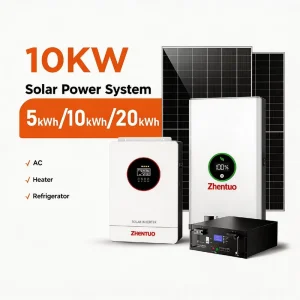 太阳能电池板系统 3kw 5kw 10kw 屋顶安装家用太阳能套件 全套并网光伏发电系统 适合家庭使用