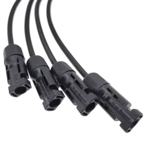 带太阳能电缆连接器的线束 4 合 1 1500VDC H 型电缆组件