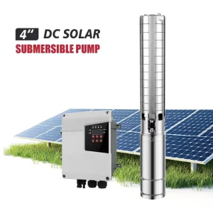 4 Inch DC Solar Water Pump Kit 304 Stainless Steel Brushless Motor 255m Head High Pressure High Efficiency DC MPPT Water