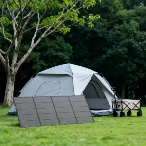 400W Weatherproof Foldable Solar Panels Emergency Backup Power Supply From a Weatherproof Solar Charging Station