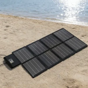 40W Beach Camping CIGS Foldable Solar Panel, Sand Resistant, for Speakers Lights and Phones