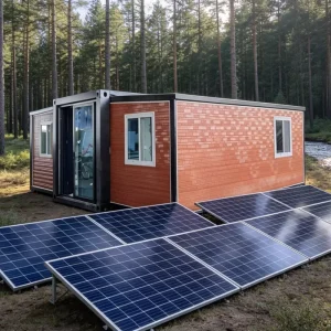 40ft Triple Wing Expandable Container House Off Grid Solar System 3 Bedroom Prefab Villa PU Panel Insulated Factory Direct CE