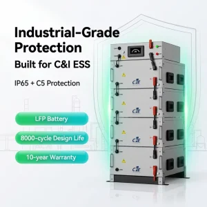 40kWh High Voltage LiFePO4 Stackable Energy Storage System with 8000 Cycle IP65 for Off-Grid C&I