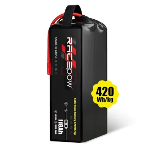 420Wh/kg 12S 44.4V 118Ah 118000mAh 2C 3C Solid State LiPo Battery Pack for Multirotor with AS150 QS8