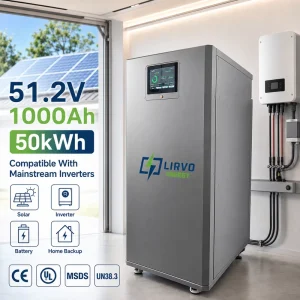 48/51.2V 1000Ah 50kWh Lithium Solar Battery Home Energy Storage System 15Kwh Mobile Lifepo4 8000 Cycles Floor Mounted Split Type