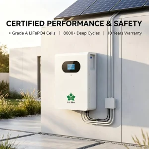 48V 100Ah 15-50kWh Stackable LiFePO4 Battery, Wall & Rack Mount Home Solar Energy Storage